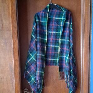 J. Crew Multicolor Plaid Cape